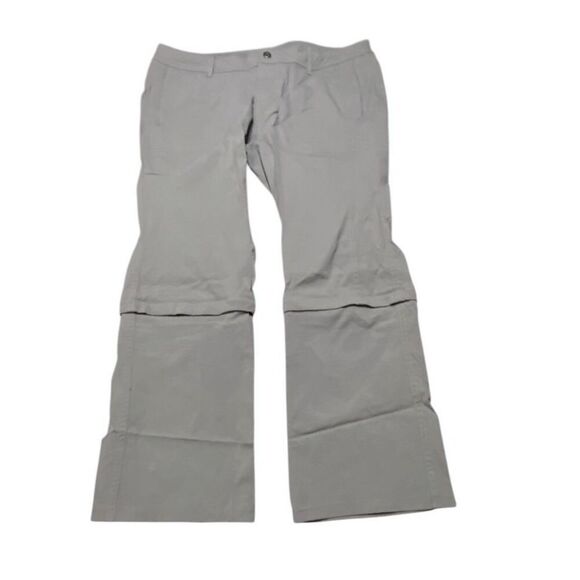 REI Pants Wm’s Sz 16 Petite Gray Lightweight Straight Leg Zip Off Pants - Picture 1 of 4